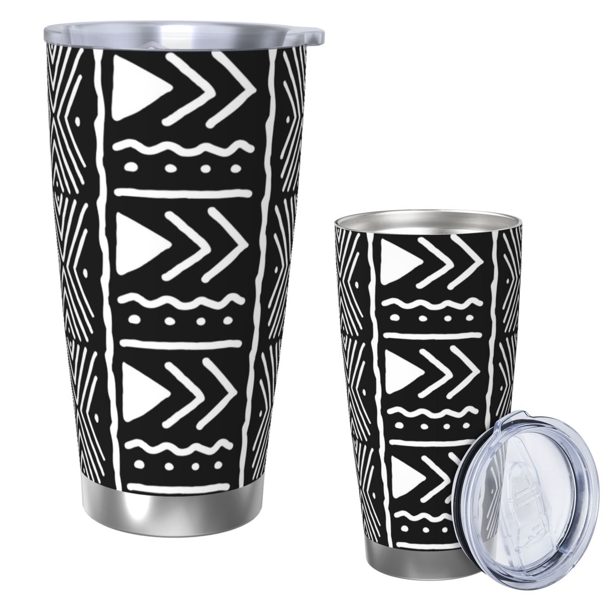 Tumbler 20Oz White - Bicchiere in acciaio inossidabile con motivo