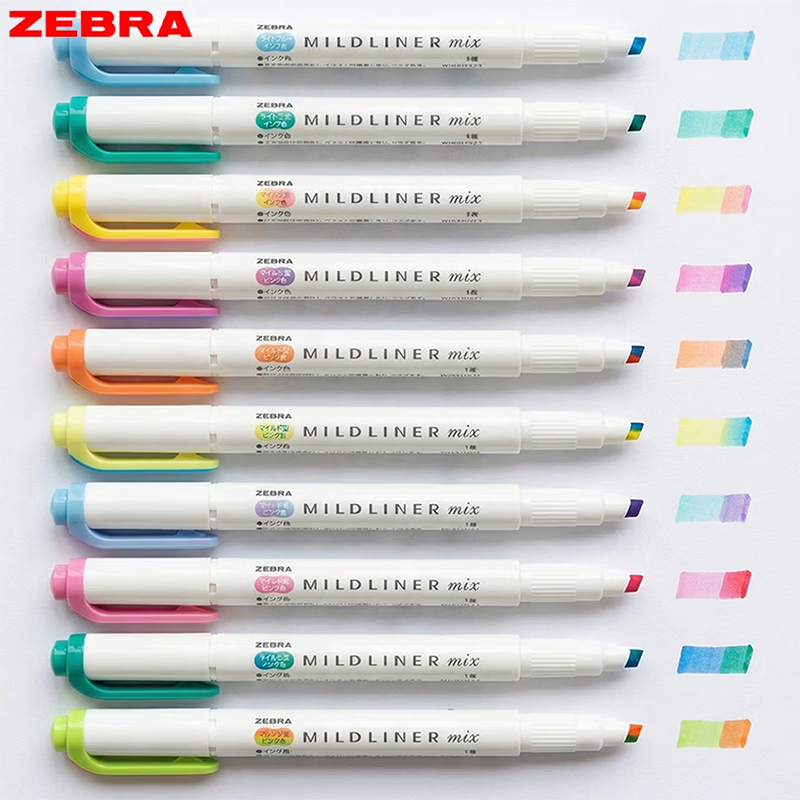 Zebra Pen Mildliner - Evidenziatore Mildliner Zebra WKS23, Pennarello Sfumato