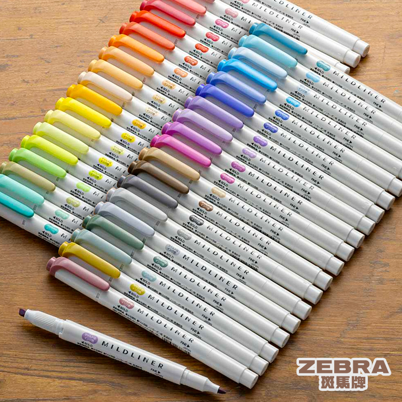 Zebra Pen Mildliner - Evidenziatori Zebra Mildliner, 5/10/25/35/40 colori assortiti