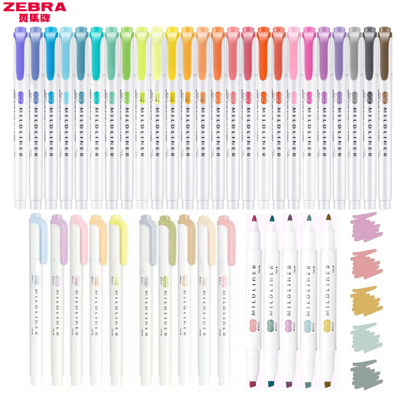Zebra Pen Mildliner - 1/3 pezzi ZEBRA MILDLINER WKT7 Evidenziatori,