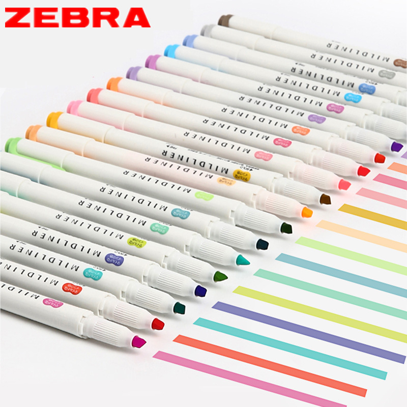 Zebra Pen Mildliner - Set di evidenziatori Mildliner con penna