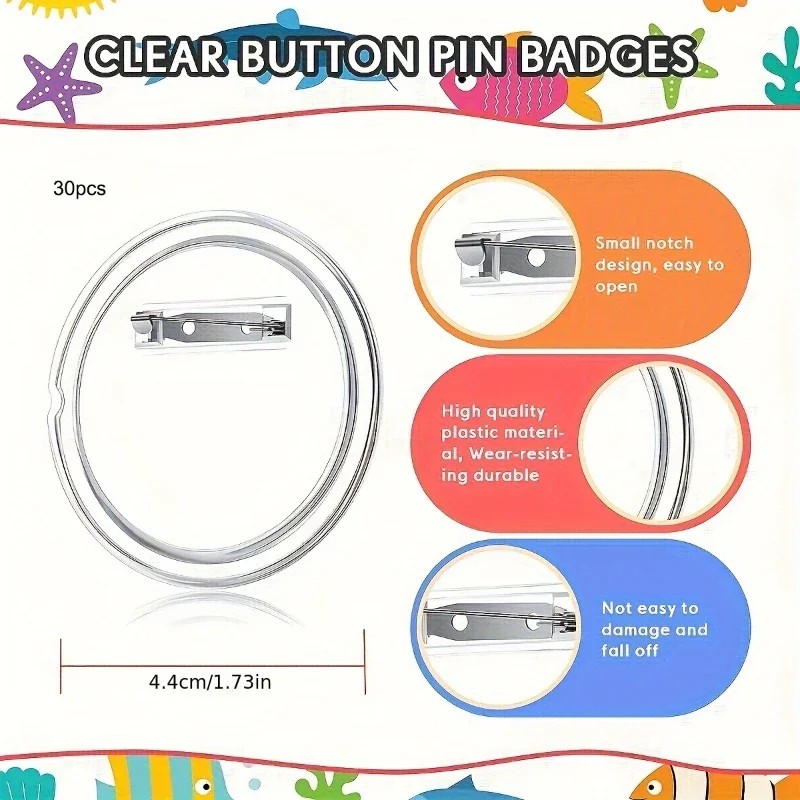 30 pezzi di componenti acrilic - Button Badge Blank recensione e prezzo